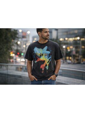 The Cure Graphic T Shirt  Unisex Black Band Tee The Head On The Door 1985 Album